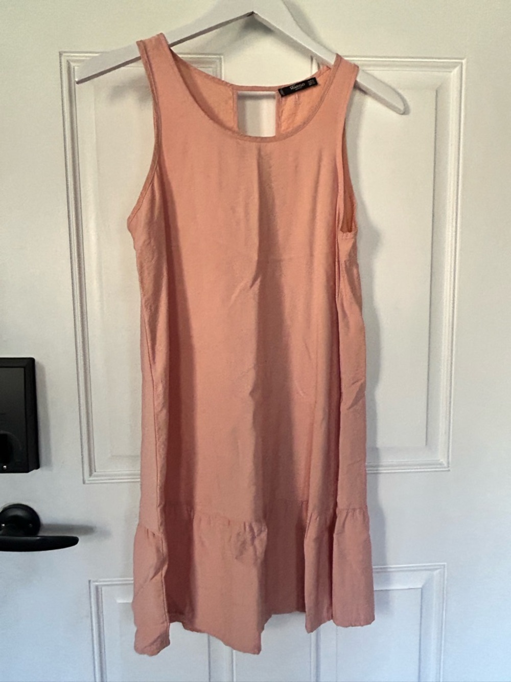 Mango Sleeveless Peach Midi Dress